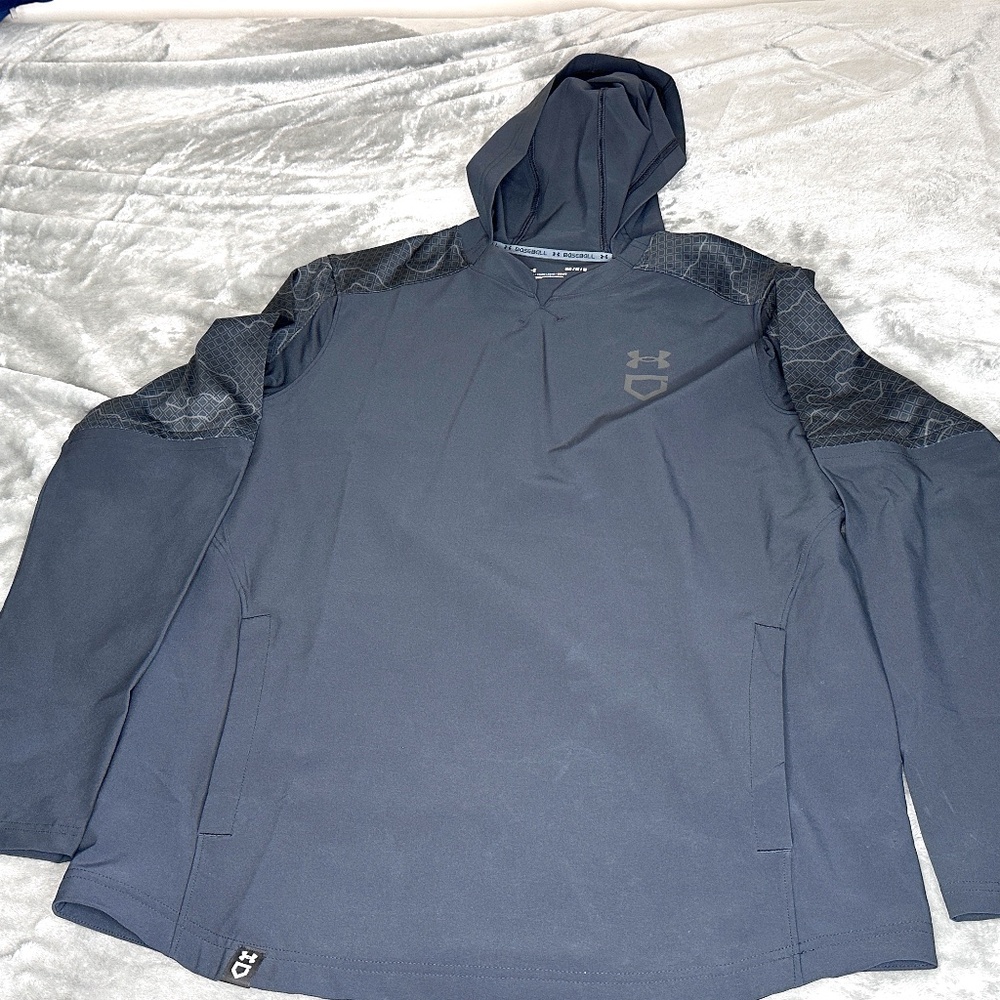 under armour MENS LOOSE BASEBALL HOODIE SIZE MED BLACK